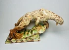 Vintage MCM Royal Haeger Pottery Pouncing Leopard Panther Cheetah Cat 13" Long