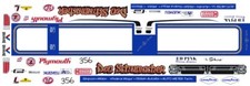 Don Schumacher's Barracuda Funny Car 1/64th HO Scale Slot Car Decals