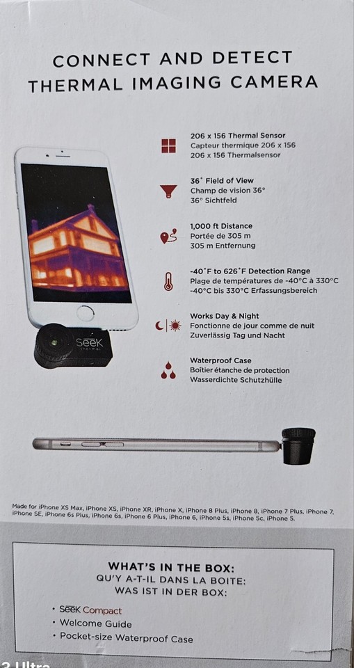 Seek Thermal LWAAA Compact Infrared Imaging Camera For iPhone eBay