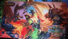 WORLD OF WARCRAFT TCG "Tomb of the Forgotten afterm" 2010 Play Mat - 14" X 24"!