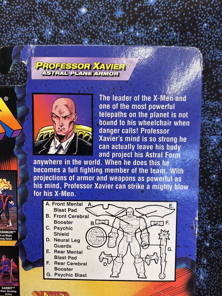 "De colección Marvel Comics: X-Men 5"" Professor Xavier (armadura de avión astral) 1996 nuevo en caja" Foto 3 de 4