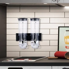 3L Cereal Dispenser Dry Food Coffee Bean Storage Container Wall-Mounted Home