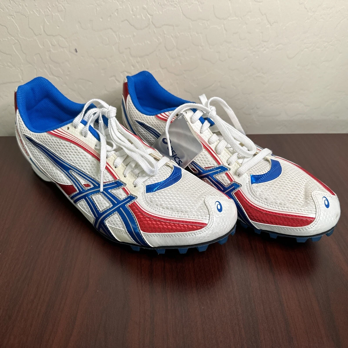 Asics red white and blue deals
