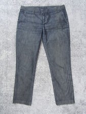 Gap Jeans Womens 6 Gray Straight Denim Pants Raw Wash Bottoms Casual Regular Fit