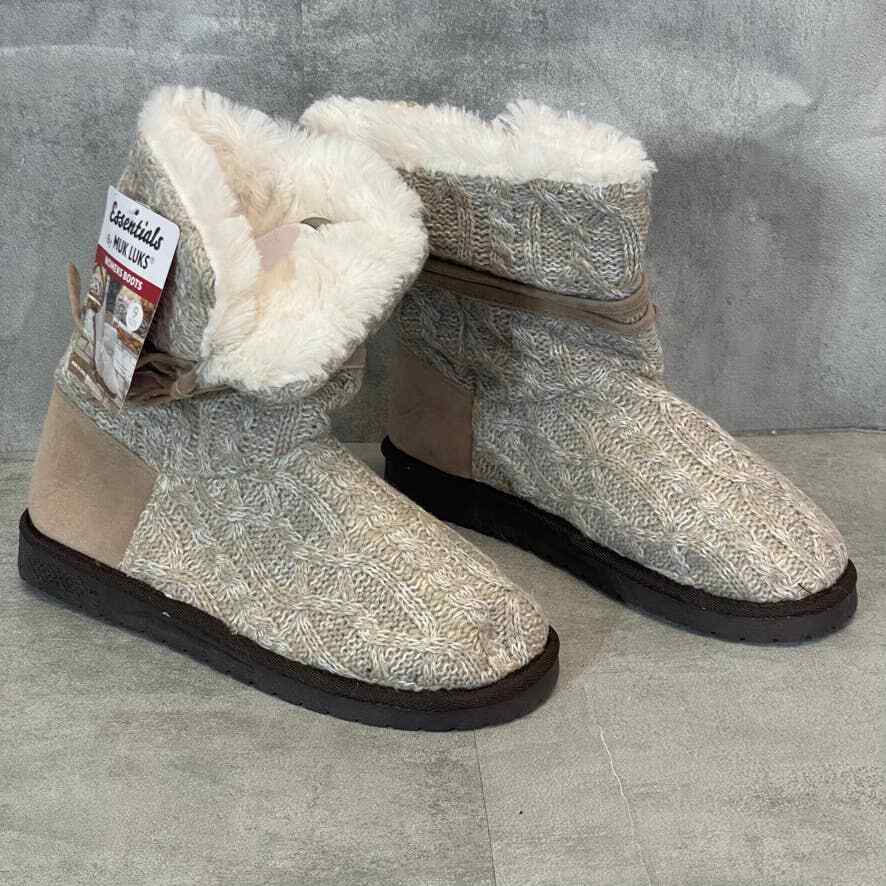 ESSENTIALS By Muk Luks Women's Fairy Dust Clementine Knit Faux Fur