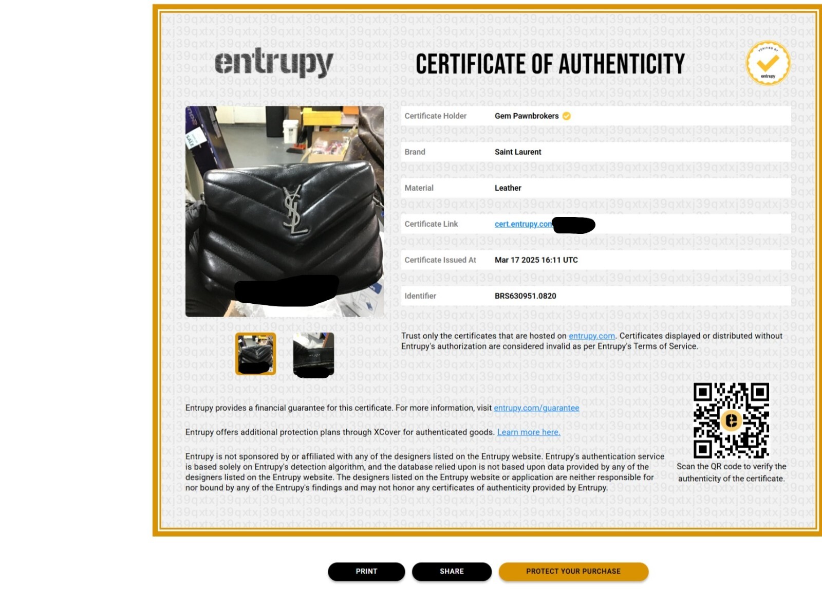 Borsa a tracolla Saint Laurent giocattolo Loulou Matelasse in pelle