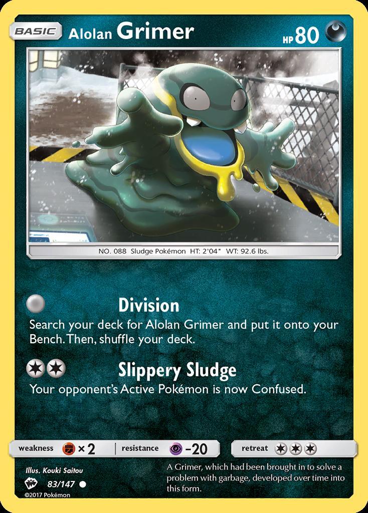 Pokemon Alolan Grimer (83/169) Burning Shadows NM