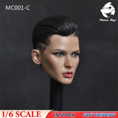 1/6 Ruby Rose Female Girl Head Sculpt Fit 12'' Ph JIAOU DOLL Suntan Body Figure