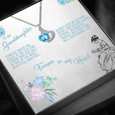 To My Granddaughter Necklace, Gift for Granddaughter, Necklace for Granddaughter