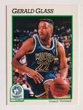 GERALD GLASS 1991-92 NBA Hoops Basketball Rookie #126 Minnesota Timberwolves