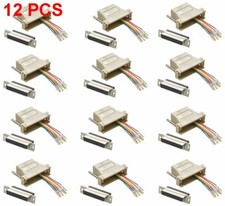 12x DB25 25-Pin Female to RJ45 8P8C Network Modular Jack Converter Adapter Lot