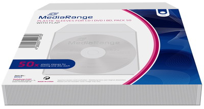 1000 Mediarange Plastiktaschen für je 1 BD / CD / DVD transparent