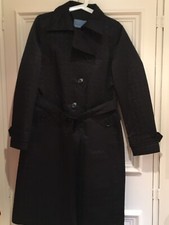 Women’s Nine West Black Quilted Trench Coat Size M