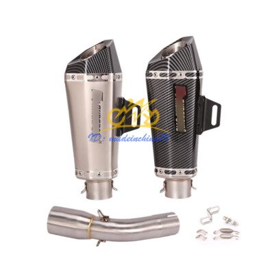 For Suzuki SV650 2016-2023 Exhaust Muffler Tip Mid Link Pipe Slip On 51mm System