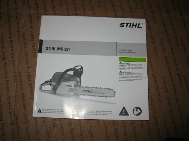 STIHL ENGLISH & SPANISH INSTRUCTION MANUAL CHAIN SAW MS 251 | eBay