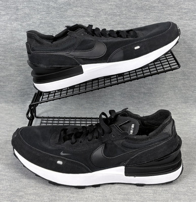 Nike Waffle One Shoes Mens 8 Black White Running Sneakers Trainers DA7995-001