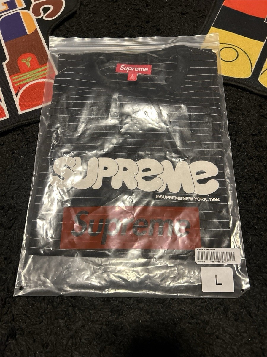 🔥Supreme Bubble S/S Top| BLACK| Large| Cotton Jersey Crewneck W