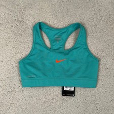 Nike Pro Dri-FIT Womens Sports Bra Teal Orange Racerback 375833-371 Size S NEW