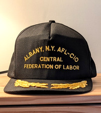 Vintage Albany NY AFL-CIO Snapback Hat Central Federation of Labor Union Made