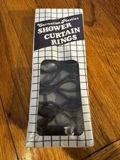 Vintage Carnation Plastics Set Of 12 Brown Shower Curtain Rings Sealed NOS