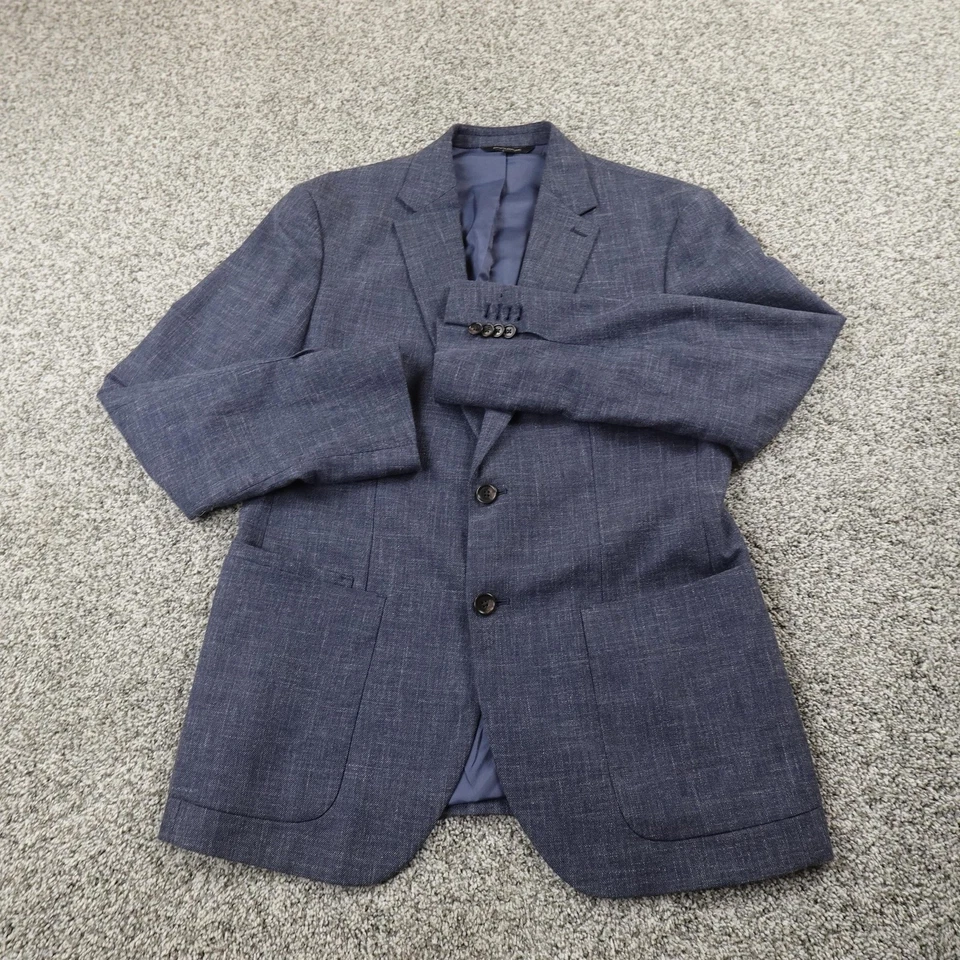 Blazer Banana Republic Para Hombres 40R Azul Delgado Puño de Cirujano Abrigo Deportivo Traje Chaqueta Foto 2 de 4