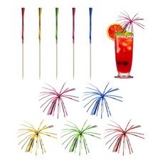 200 Pcs Firework Cocktail Picks,7 Inch Cocktail Picks Toothpicks Colorful