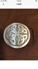 Fine Pewter Celtic knot Belt Buckle 4551