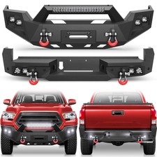 Front Or Rear Bumper For Toyota Tacoma 2016-2023 With Winch Plate Led Lights