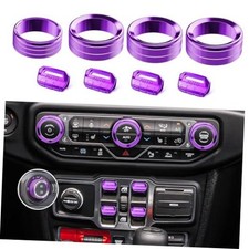 Metal Knob Cover for Jeep Wrangler JL JLU  Gladiator JT 2018-2026  Purple
