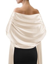 Satin Shawl Wraps for Women Evening Dresses Wedding Bridal Party Scarf Formal
