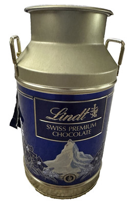 Vintage LINDT Swiss Premium Chocolate Metal Tin - Gold - Preowned