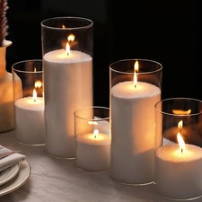 8LB Candle Sand- White Candle Beads, Sand Wax, Pearled Candles with Wicks 50...