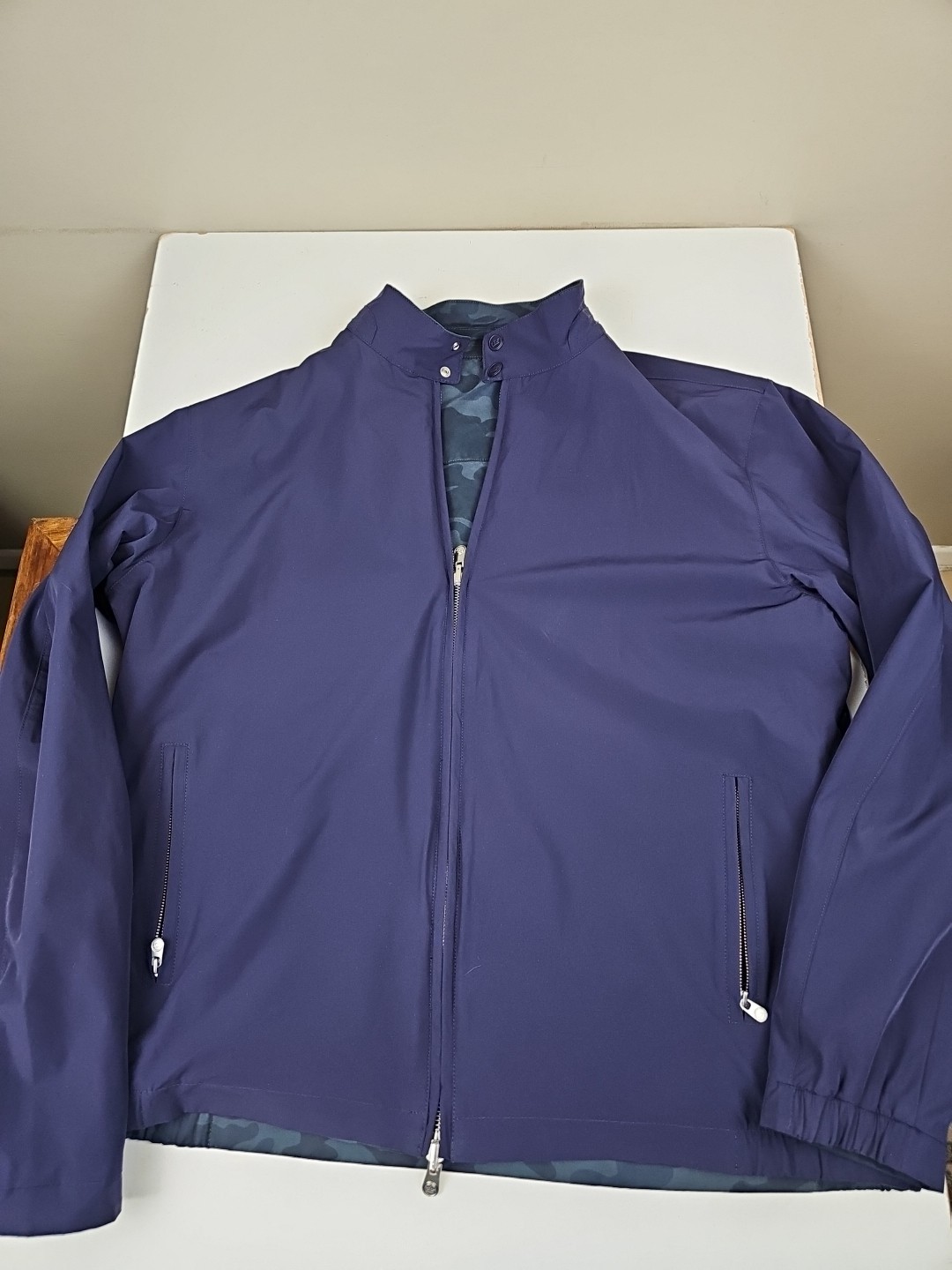 Versatile PETER MILLAR Navy Blue Reversible Blue … - image 9