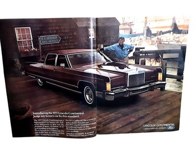 1976 1977 Lincoln Continental Luxury Sedan Ford Vintage Print Ad Uncut