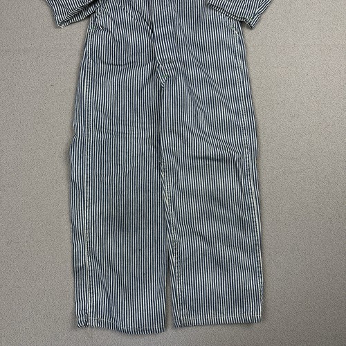 Vtg 70s OshKosh B'Gosh Blue Hickory Striped Sanforized Coveralls Youth 21”W 17”L - Picture 4 of 16