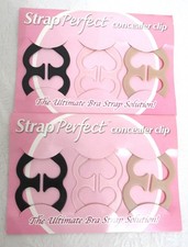 Strap Perfect Bra Concealer Clips 3 Pack Black, Clear, Nude Strap Buckles New