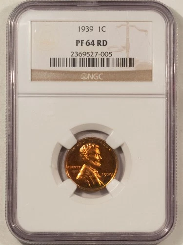 1939 PROOF LINCOLN CENT - NGC PF-64 RD, LOOKS GEM!