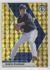 2021 Panini Mosaic Reactive Yellow Mosaic Prizm Zach Plesac #105 0cf3