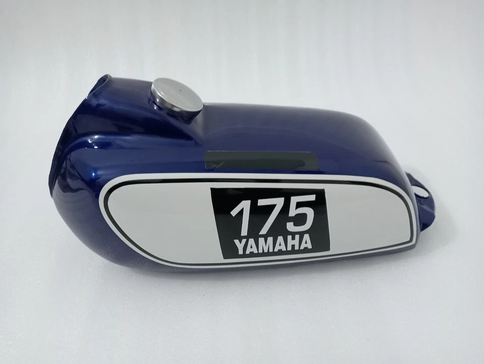 Yamaha DT 175 DT175 Enduro 1975 to 1977 Blue Painted Steel Petrol Tank + Cap