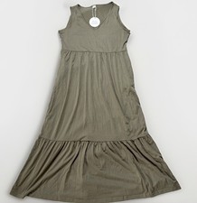 Prinbara Olive green Sleeveless Maxi Dress Med NWT