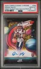 2024 Topps Cosmic Drake Maye First Flight Gold Rookie Auto MVP Case Hit Pop 5 💎