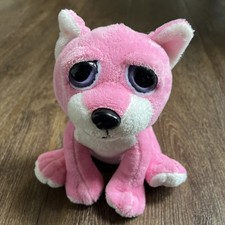 Great Wolf Lodge Pink Plush Purple Eyes Stuffed Animal Wolf The Petting Zoo
