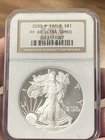2000-P NGC PF69 ULTRA CAMEO 1 OZ AMERICAN SILVER EAGLE