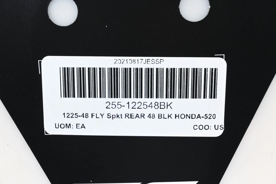 Piñón trasero de aluminio Fly Racing 255-122548BK, 1225-48 HONDA 48T NUEVO EN STOCK Foto 3 de 3