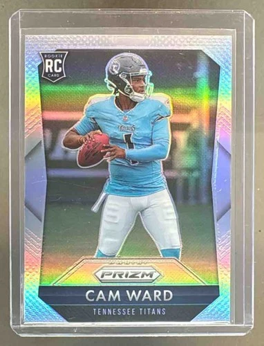 Cam Ward 2025 Panini Prizm #1 Silver Rookie Flashback RC (A)