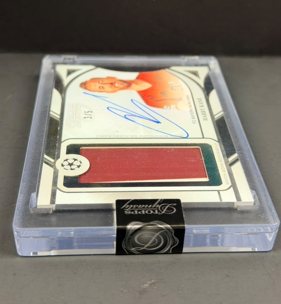 2024-25 Topps Dynasty UCC Soccer Harry Kane Patch ON CARD AUTO 3/5 view 3