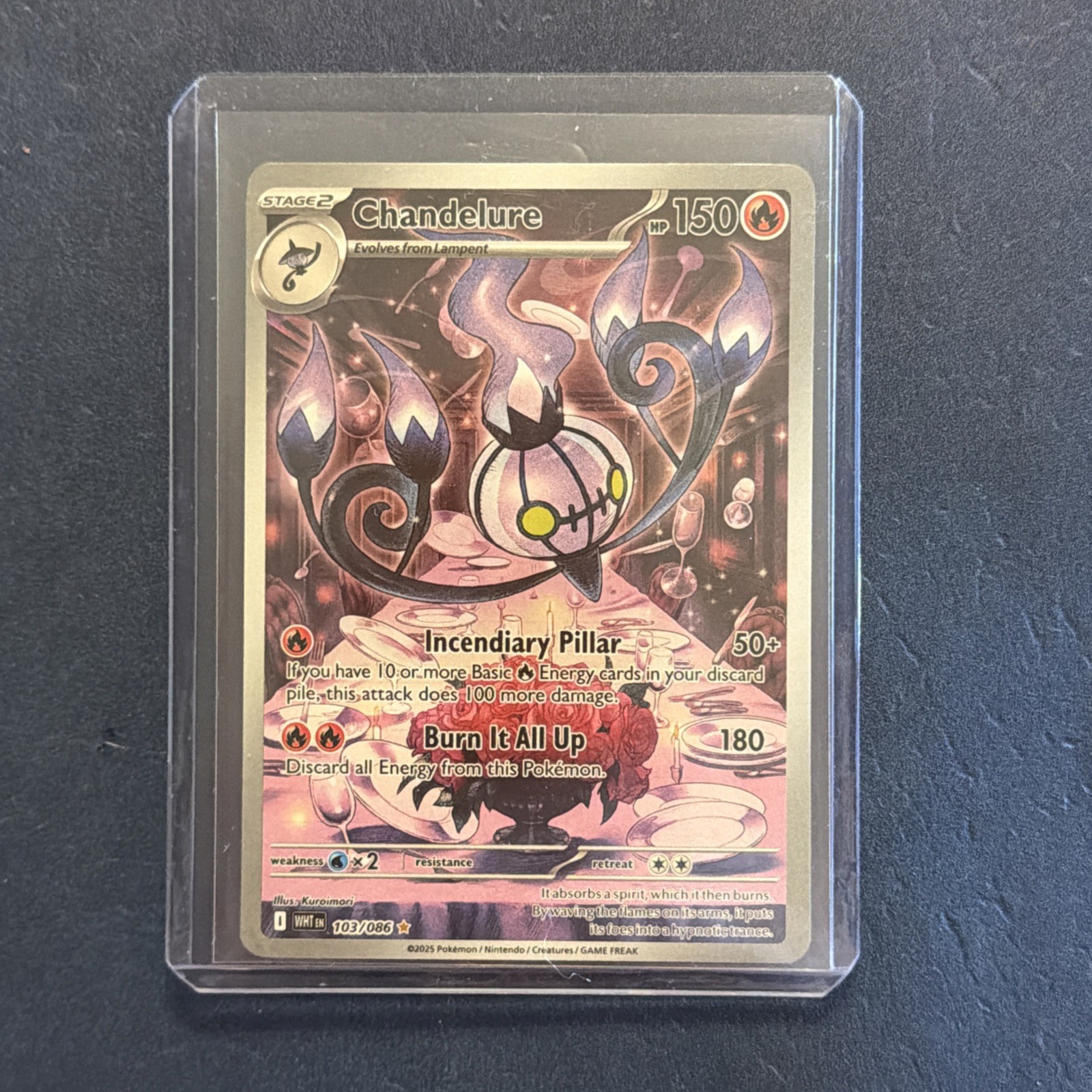 Pokémon TCG Chandelure 103/086 Sv: White Flare Illustration Rare
