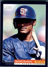 1994 Score Darrell Sherman #595 San Diego Padres RC Rookie Card Baseball MLB .... rookie card picture