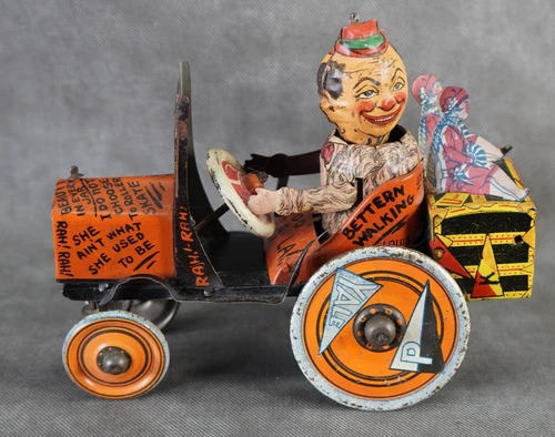 Marx Woopee Car Tin Litho  Wind Up 7.25" Not Working  #W12