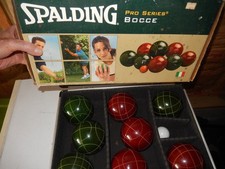 Vintage Spalding Bocce Ball Set Made in Italy 110mm, 2.2lbs 998g Pro Series VOLO